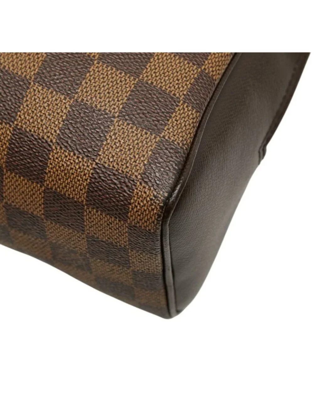 Louis Vuitton Damier Brera Handbag Brown Leather